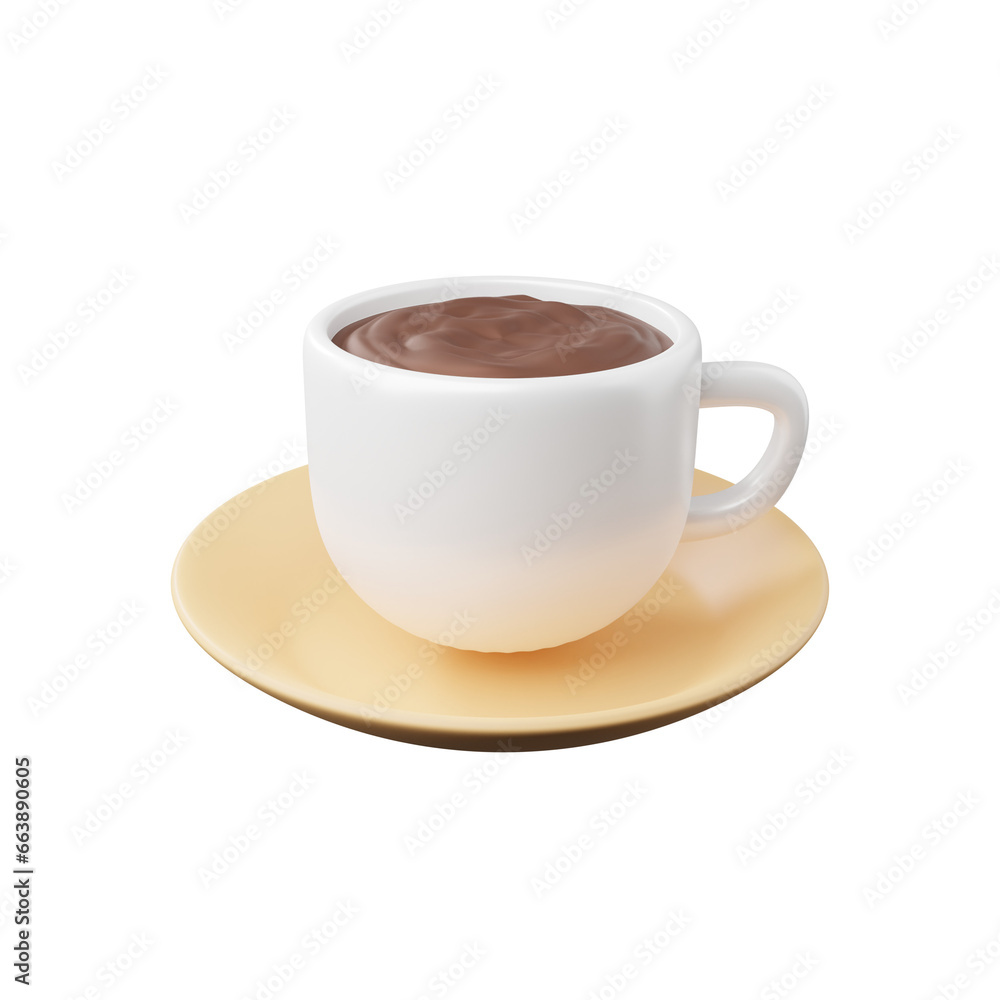 Fototapeta premium Coffee cup 3d illustration