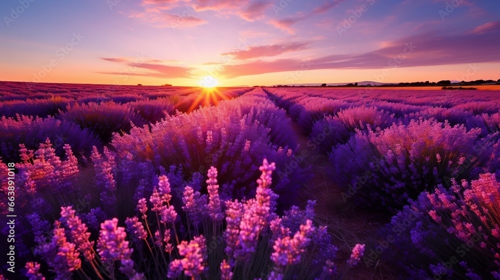 Field of Lavender Flowers