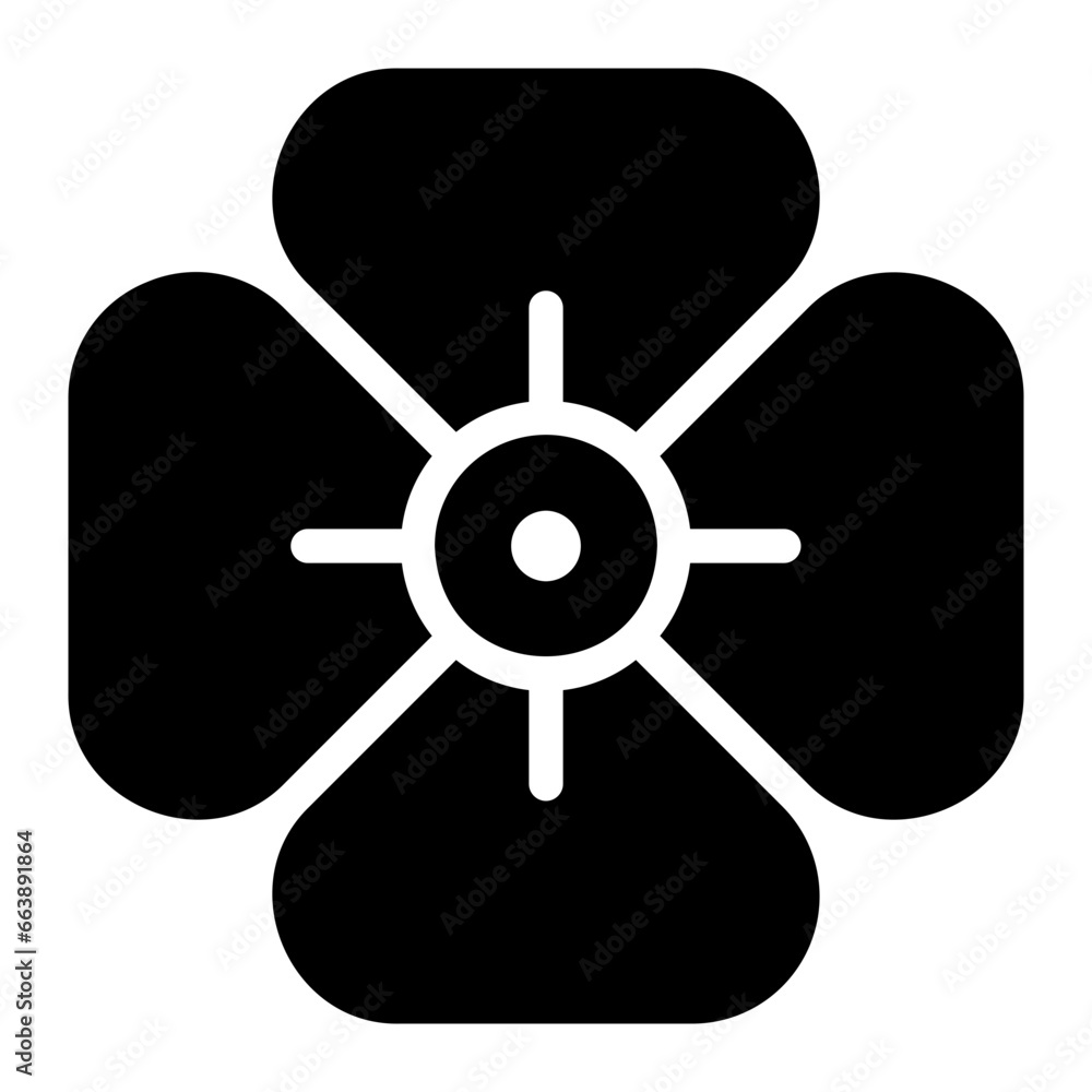 Obraz premium poppy glyph icon