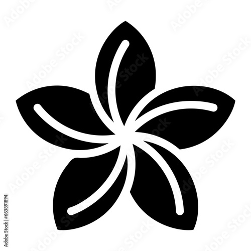 plumeria glyph icon