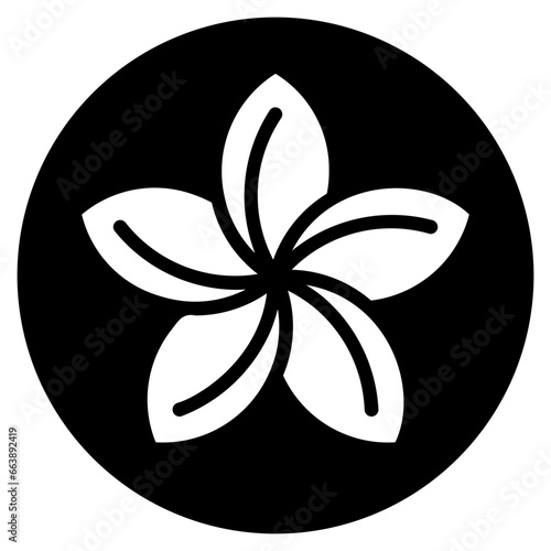plumeria glyph icon