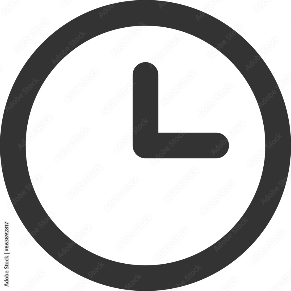 Clock icon vector. Flat design element watch isolated on white background. Clock icon vector. Flat design element watch isolated on white background.