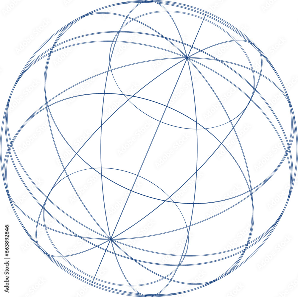 Geometric shape of sphere 3d design in technology style. Abstract circle vector illustration. Geometric shape of sphere 3d design in technology style. Abstract circle vector illustration.