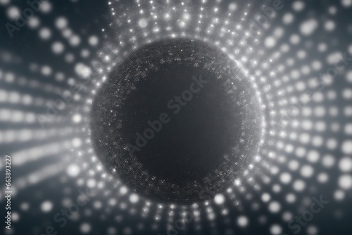glowing circle black and white Abstract spiral background. ai generative