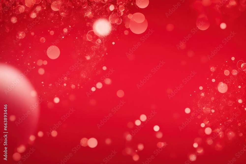 red bubbles Abstract bokeh background. ai generative
