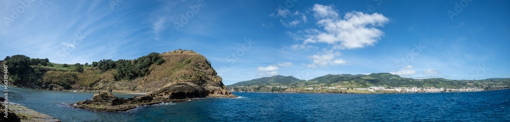 Panoramic view of Islet of Vila Franca do Campo in Azores