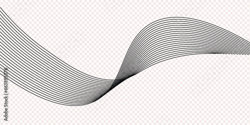 Technology lines waves abstract lines on white background. Undulate Grey Wave Swirl, frequency sound wave, twisted curve lines with blend effect