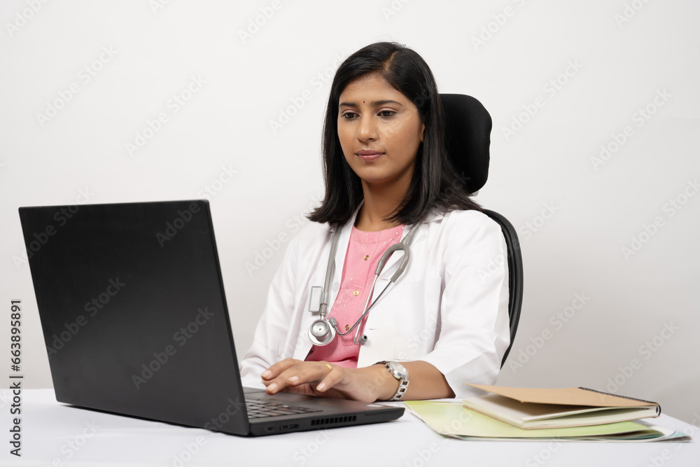 Portrait of the young Indian female Doctor. Female medical practitioner. Portrait of the young Indian female Doctor. Female medical practitioner.