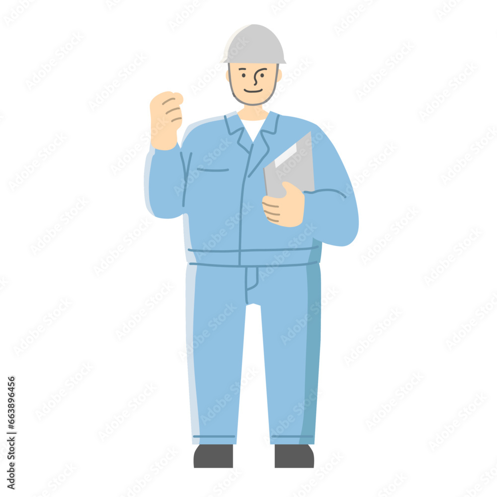 作業員の男性の全身イラスト 作業員の男性の全身イラスト