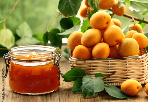 natural organic apricot jam for dessert