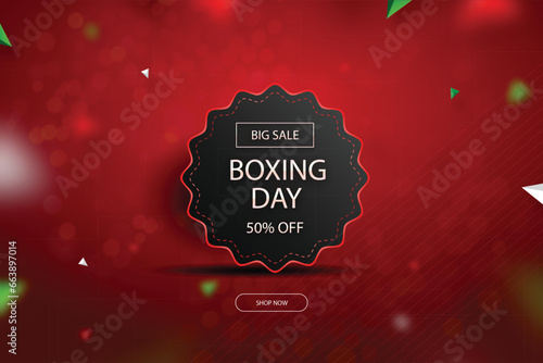 Free vector realistic boxing day sale background