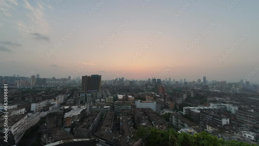view of the city,city sunset time lapse view of the city,city sunset time lapse