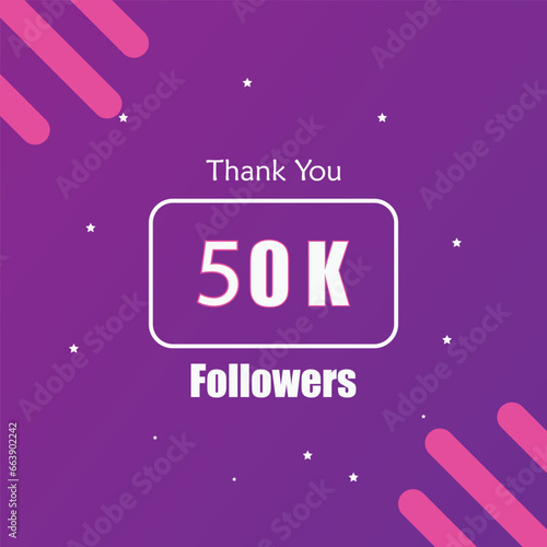 Thank you for 50k followers vector design.eps