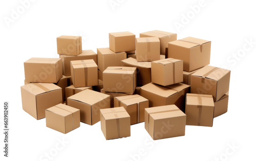 Empty Cardboard Boxes Arrangement transparent PNG © Muhammad