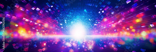 DISCO COLORFUL BACKGROUND  ABSTRACT ILLUSTRATION  HORIZONTAL IMAGE. image created by legal AI 