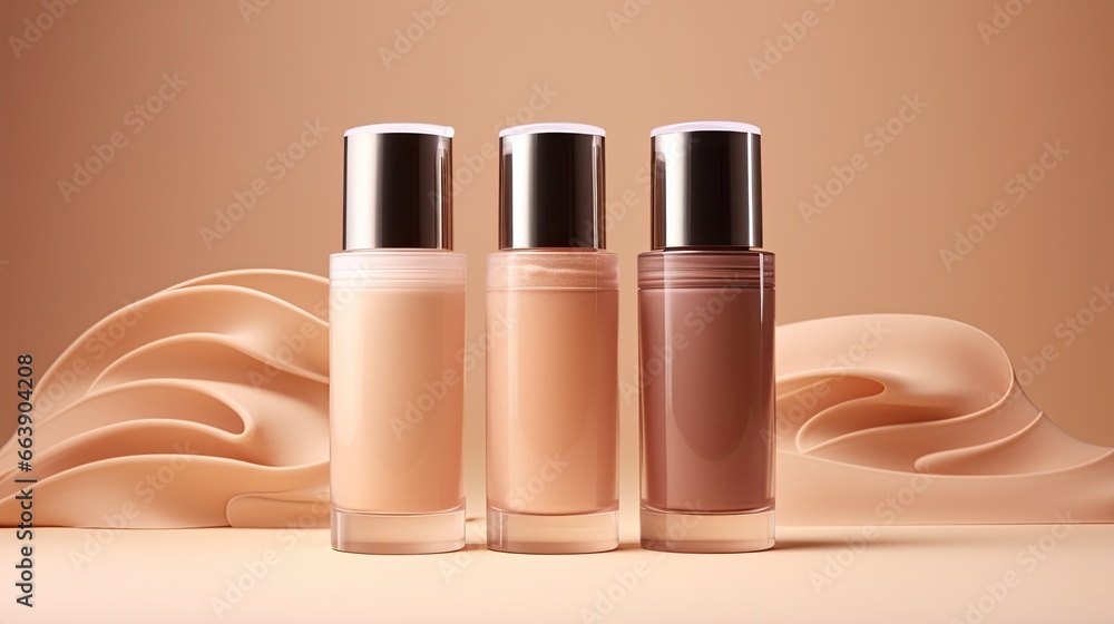 cosmetic smears of creamy texture on a beige background. Face care, Facial treatment, Cosmetology, beauty and spa concept cosmetic smears of creamy texture on a beige background. Face care, Facial treatment, Cosmetology, beauty and spa concept