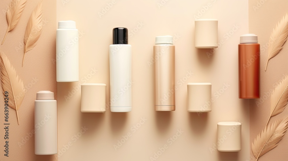 cosmetic smears of creamy texture on a beige background. Face care, Facial treatment, Cosmetology, beauty and spa concept cosmetic smears of creamy texture on a beige background. Face care, Facial treatment, Cosmetology, beauty and spa concept