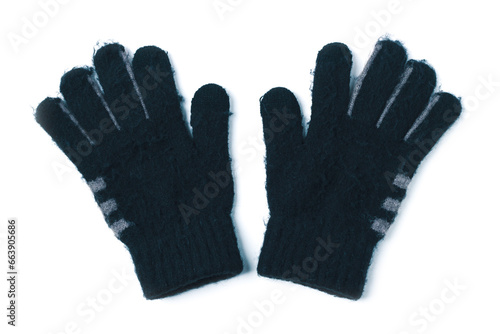 Woolen knitted gloves