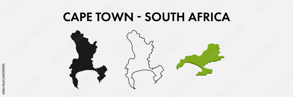 Cape Town South Africa city map set vector illustration design isolated on white background. Concept of travel and geography. Cape Town South Africa city map set vector illustration design isolated on white background. Concept of travel and geography.