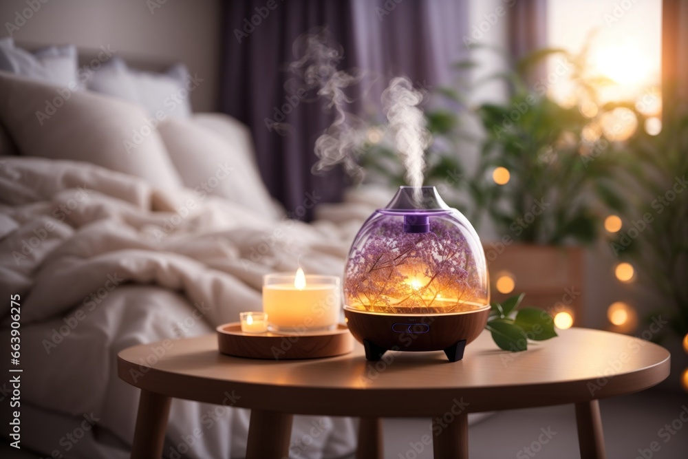 Concept aromatherapy Aroma diffuser. ai generative Concept aromatherapy Aroma diffuser. ai generative