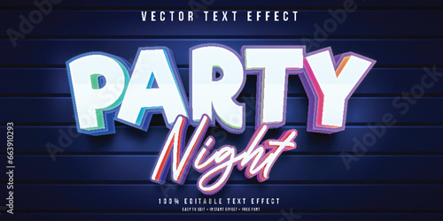Neon 3d editable text effect template