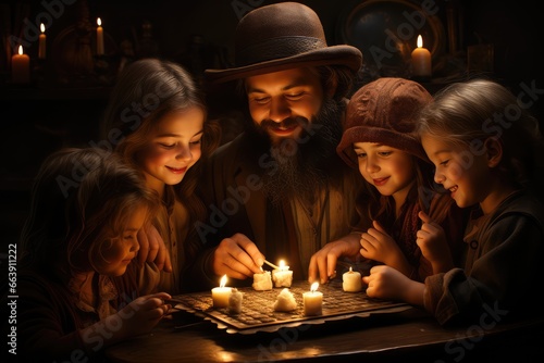 The Hanukkah Menorah Lighting