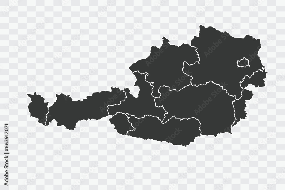 Austria Map Shadow Color on White Background quality files Png Austria Map Shadow Color on White Background quality files Png