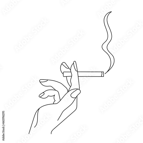 hand woman with cigarette