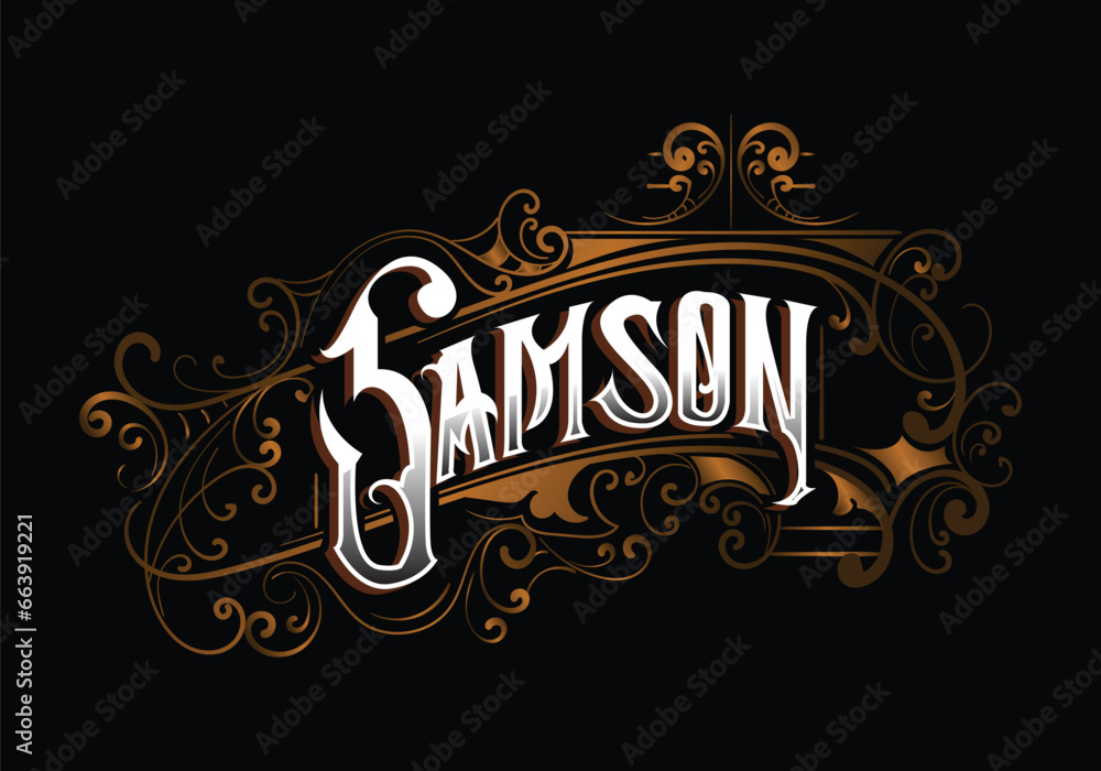 Obraz premium SAMSON word lettering custom design