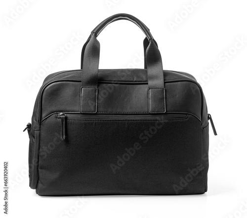 Black carry on bag isolated