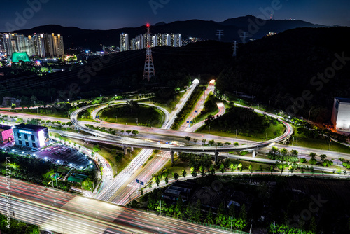 The scenery of Bundang City in Seongnam, Gyeonggi-do, Korea