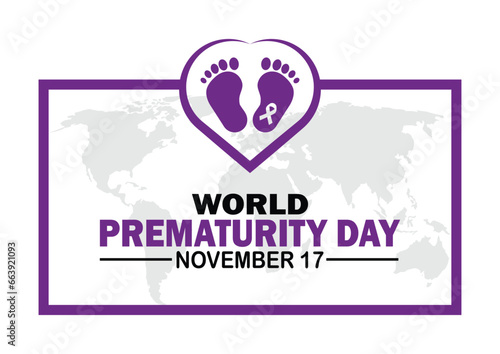 World Prematurity Day. Vector illustration. November 17.Suitable for greeting card, poster and banner