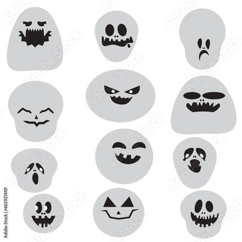 Collection of ghosts for Halloween
