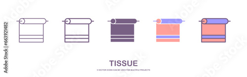 Set of kitchen towel icon. duster, wiper, tea cloth. icon isolated on white background