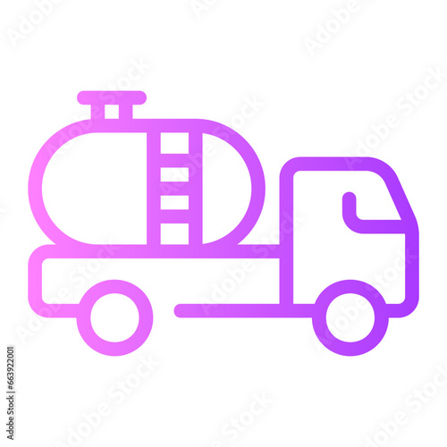 water truck gradient icon