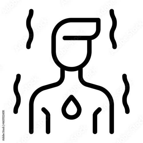 dehydration line icon