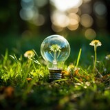 ESG Idea Lightbulb Innovation for environmental social governance Business sustainability concept