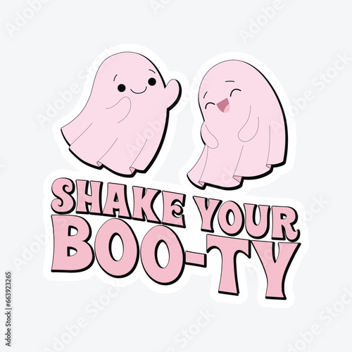 Girly Halloween cute ghosts Sticker