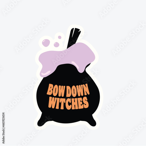 Halloween witchy girly quote sticker