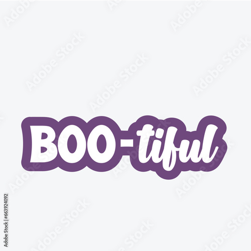 Halloween Girly Beautiful Boo-tiful Sticker	