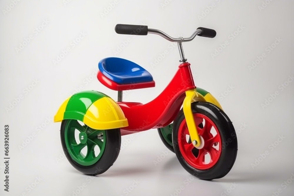 isolated tricycle for children. Generative AI
