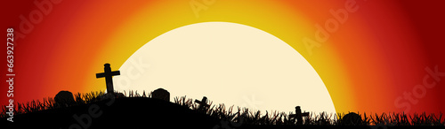 Background full moon orange...