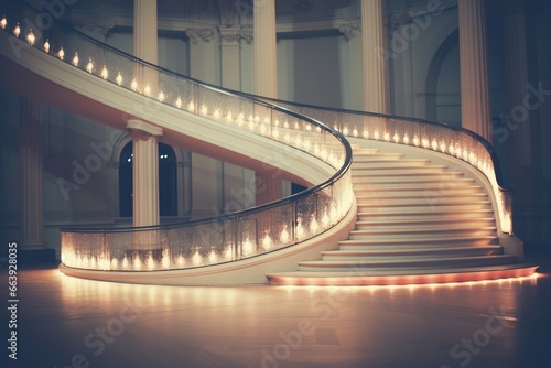 A Grandiose Staircase in a Majestic Entrance Hall, Embellished with Elegance and Magnificence