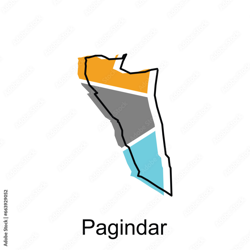 Map City of Pagindar Vector Design. Abstract, designs concept, logo design template
