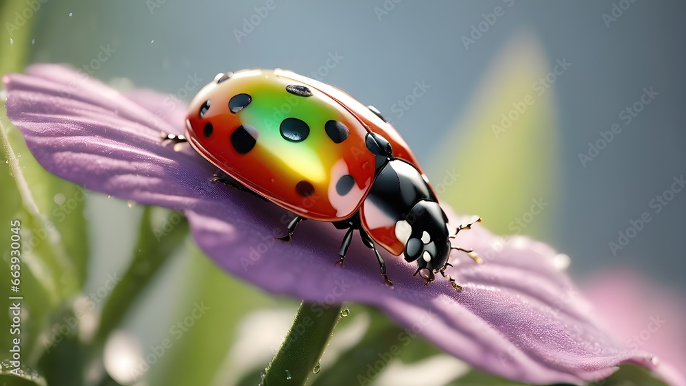ladybug on a green leaf ladybug on a green leaf