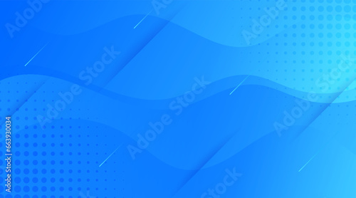 Modern abstract gradient blue background with halftone and memphis style. Vector illustration