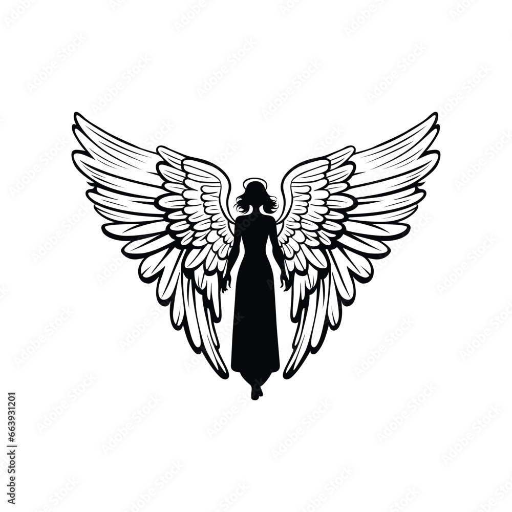 Fototapeta premium abstract wings set in a vector format