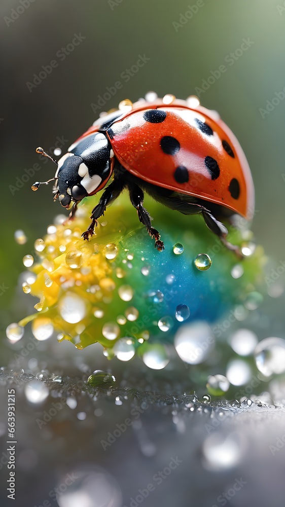 ladybug on a green leaf ladybug on a green leaf