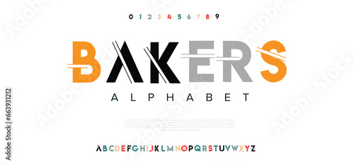 Minimal font creative modern alphabet. Typography with dot regular and number. minimalist style fonts set. vector illustration
