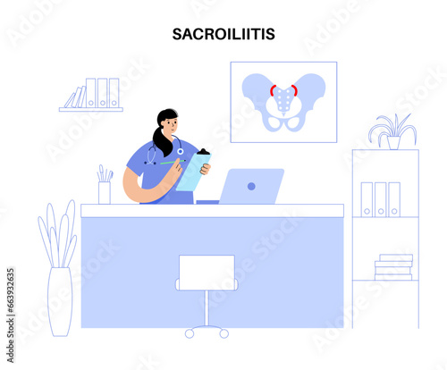 Sacroiliitis medical poster
